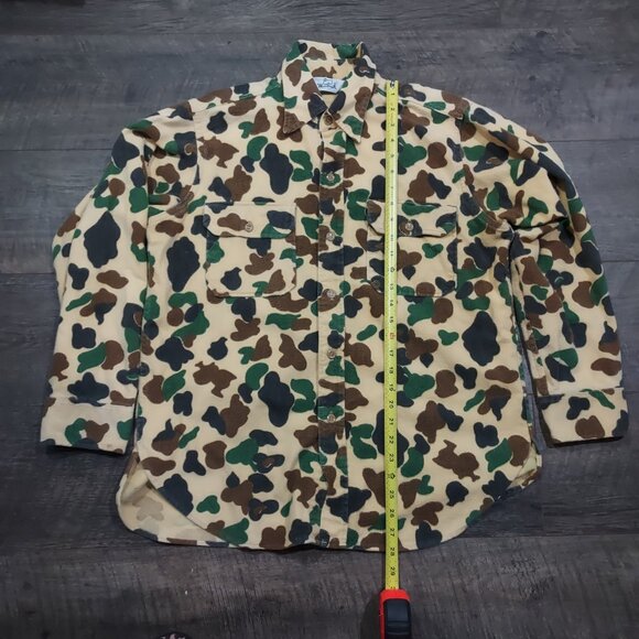 Woolrich Shirt Mens Large Duck Camo Hunting Frog Skin 80s USA Vintage100% Cotton - Picture 11 of 14